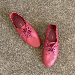 Chilean Red Leather Derby Oxford Shoes